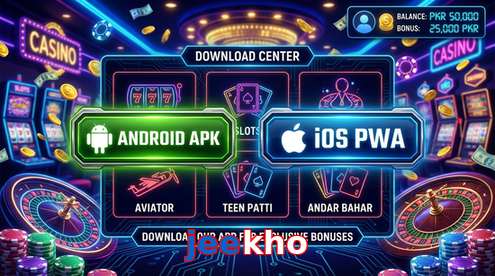 Main screen of Jeekho download page for PK players